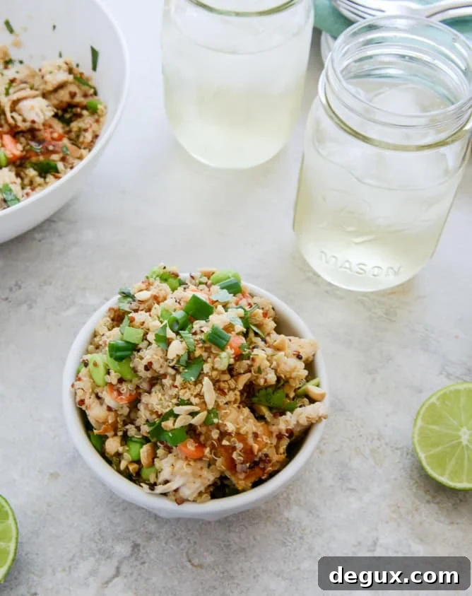 Thai Chicken Quinoa Bowl I howsweeteats.com Thai Chicken Quinoa Bowl I howsweeteats.com