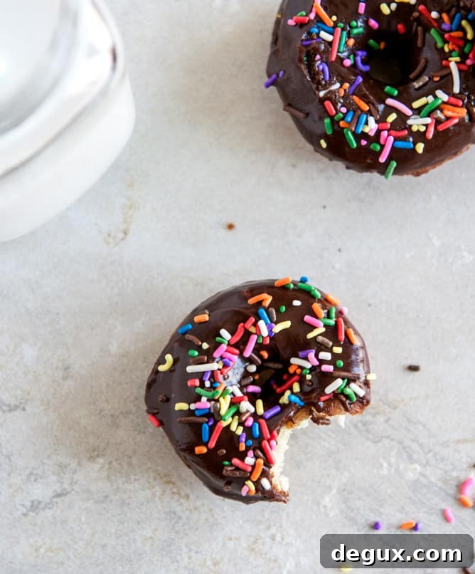 Chocolate Frosted Cake Donuts I howsweeteats.com