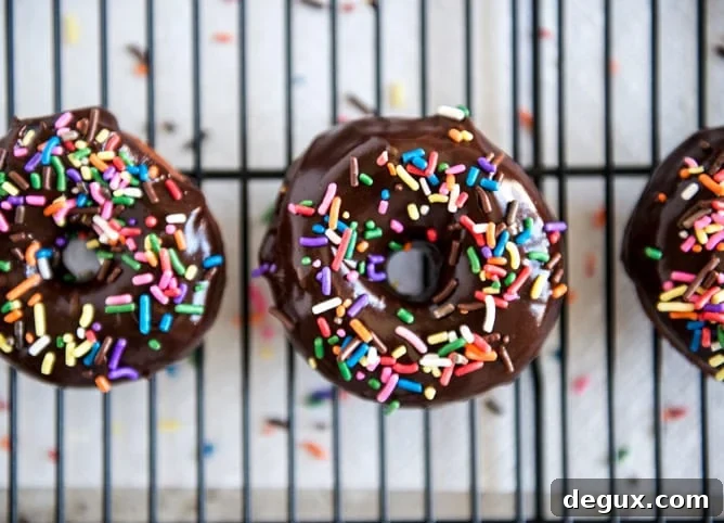 Chocolate Frosted Cake Donuts I howsweeteats.com