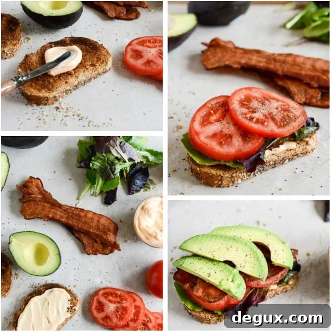 Avocado BLT's with Spicy Mayo and Fried Eggs I howsweeteats.com
