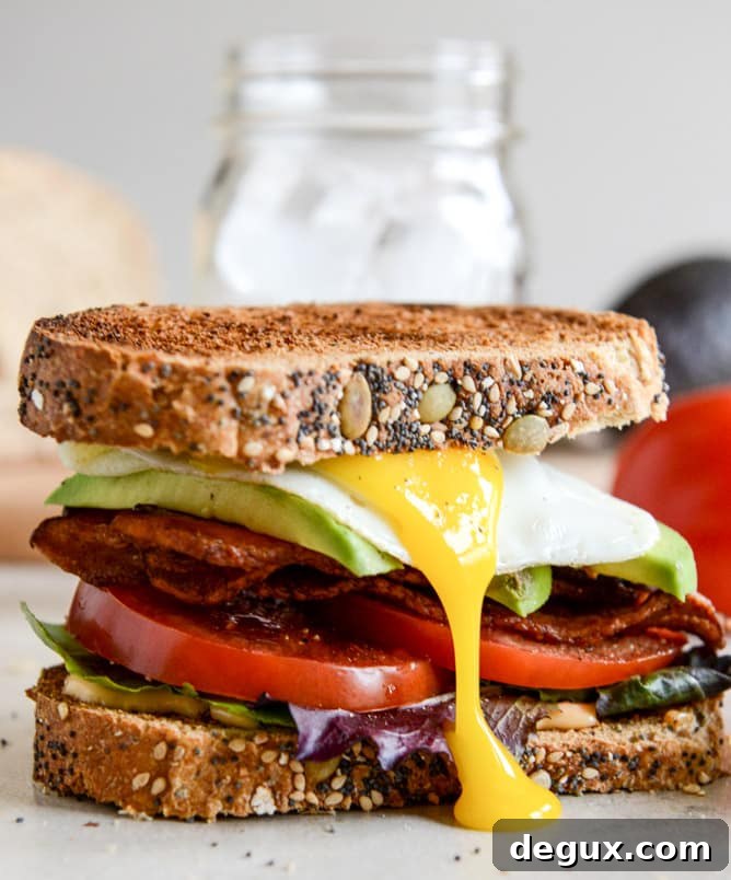 Avocado BLT's with Spicy Mayo and Fried Eggs I howsweeteats.com