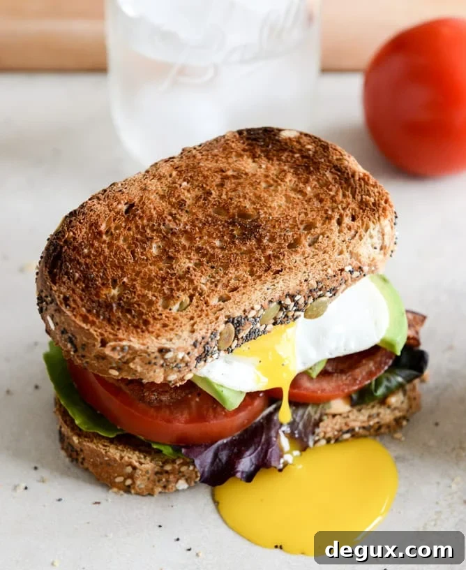 Avocado BLT's with Spicy Mayo and Fried Eggs I howsweeteats.com
