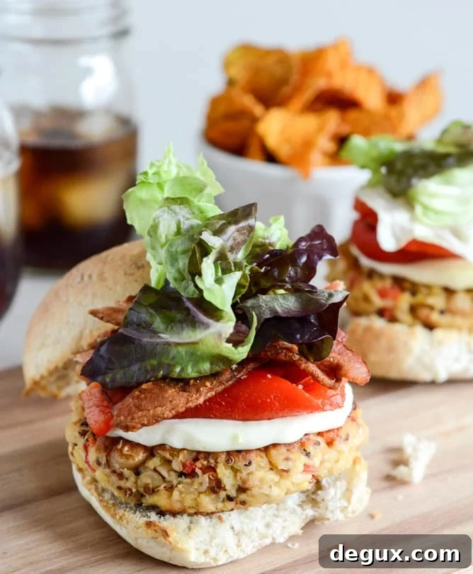 Roasted Red Pepper Quinoa + White Bean Burgers I howsweeteats.com Roasted Red Pepper Quinoa + White Bean Burgers I howsweeteats.com
