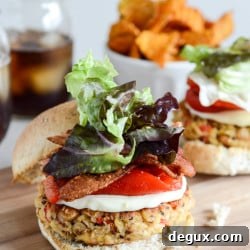 Roasted Red Pepper Quinoa & White Bean Burgers Recipe 2 img 31314 5
