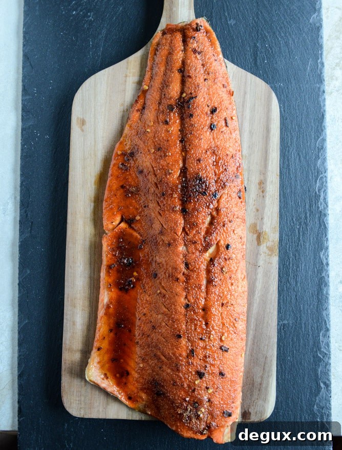 Broiled Spicy Brown Sugar Salmon I howsweeteats.com