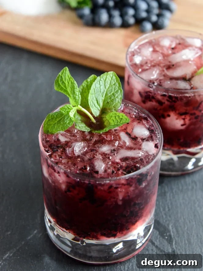 Blueberry Mint Juleps Blueberry Mint Juleps