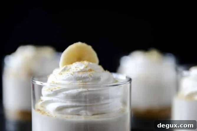 No-Bake Banana Cream Cheesecakes I howsweeteats.com