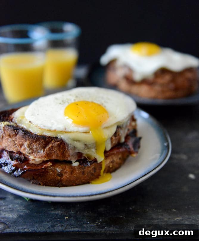 Croque Madame with Crispy Ham I howsweeteats.com