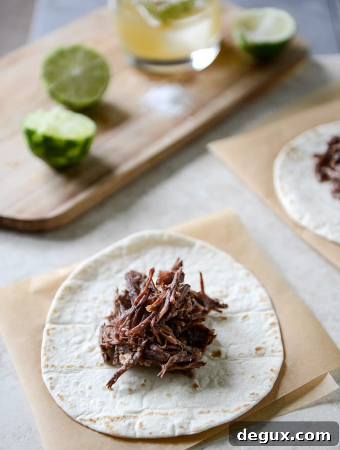Crockpot Short Rib Tacos with Salted Lime Cabbage and Queso Fresco I howsweeteats.com Crockpot Short Rib Tacos with Salted Lime Cabbage and Queso Fresco I howsweeteats.com