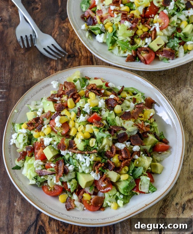 BLT Chopped Salad with Corn, Feta + Avocado