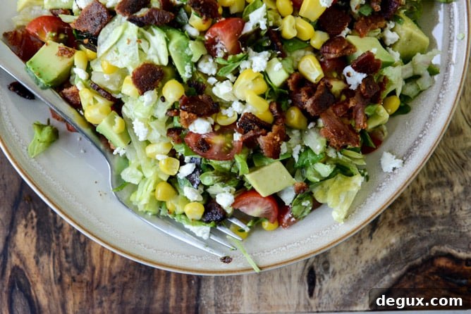 BLT Chopped Salad with Corn, Feta + Avocado