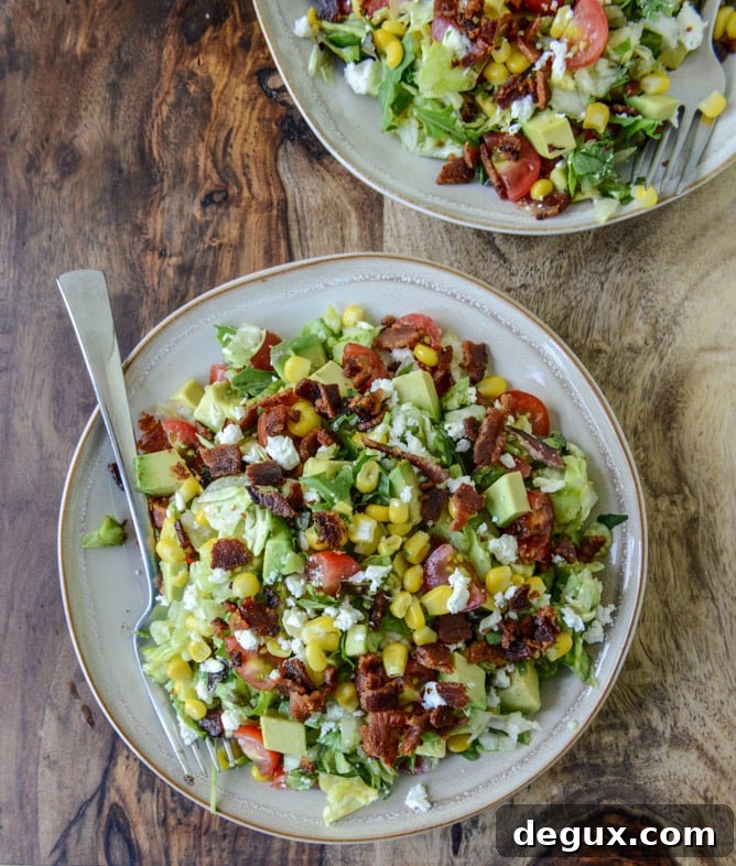 BLT Chopped Salad with Corn, Feta + Avocado
