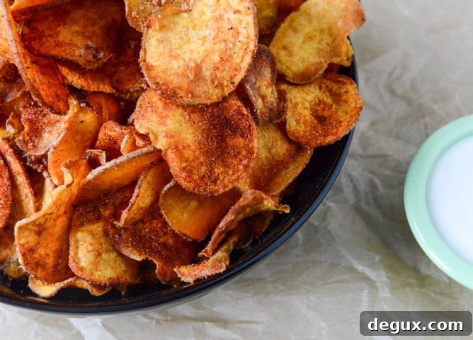 Homemade BBQ Sweet Potato Chips I howsweeteats.com Homemade BBQ Sweet Potato Chips I howsweeteats.com