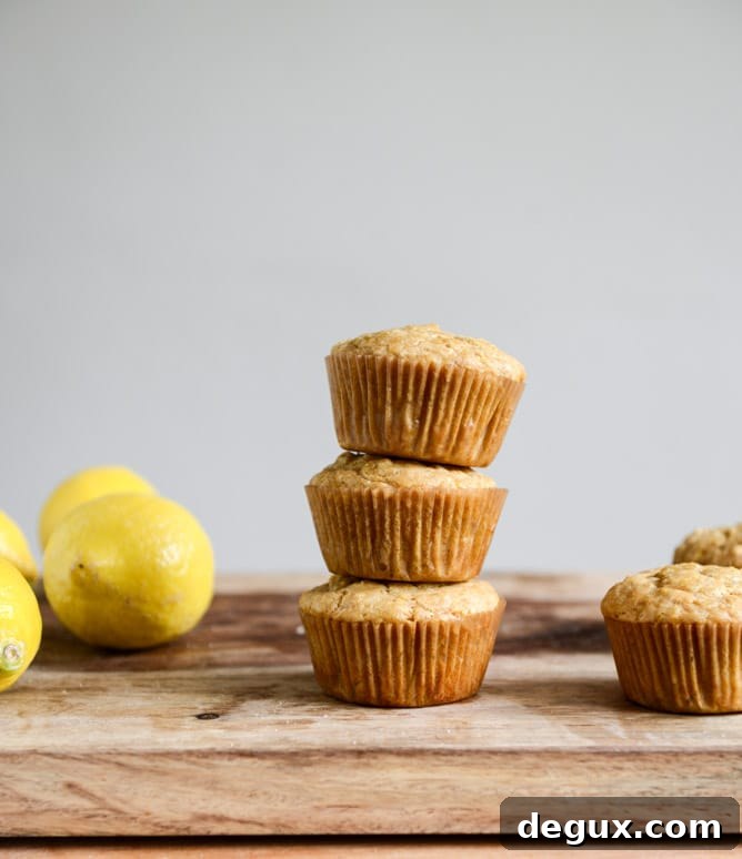 Brown Sugar Lemon Mascarpone Muffins I howsweeteats.com