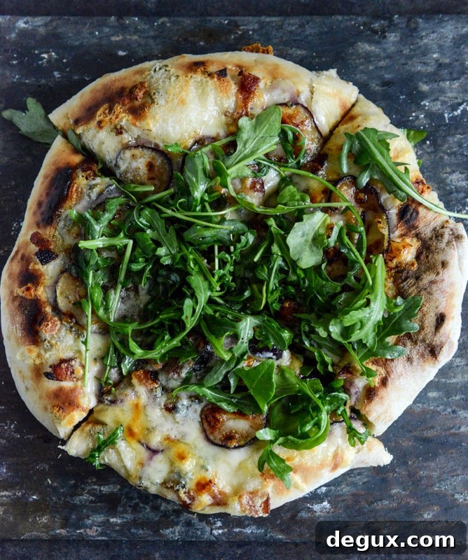 Fresh Fig, Bacon + Blue Cheese Pizza I howsweeteats.com Fresh Fig, Bacon + Blue Cheese Pizza I howsweeteats.com