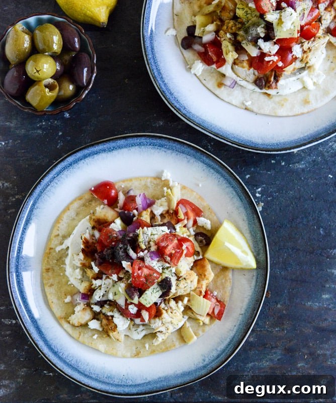 Marinated Greek Chicken Tostadas Marinated Greek Chicken Tostadas