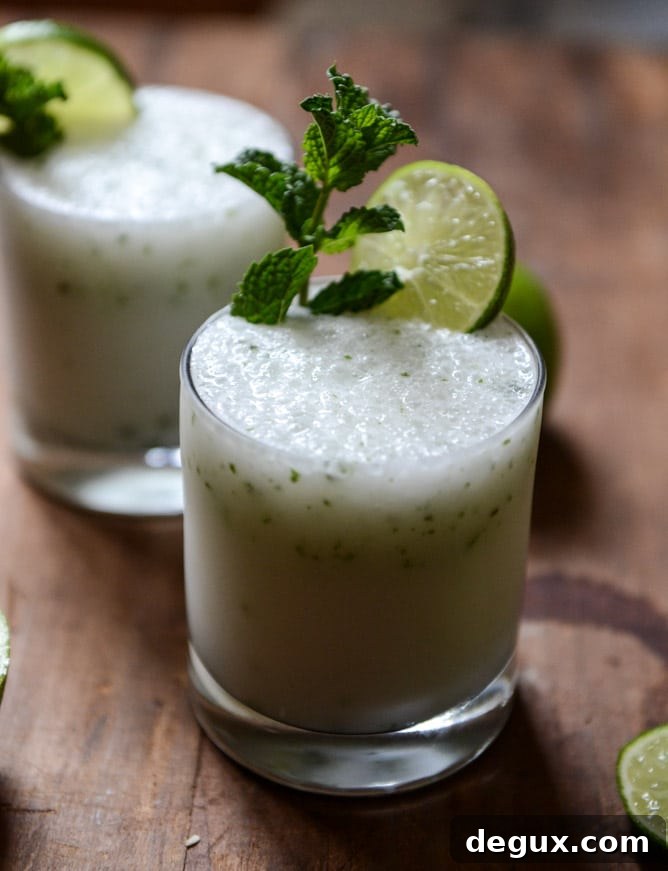 Frosty Coconut Mojitos I howsweeteats.com