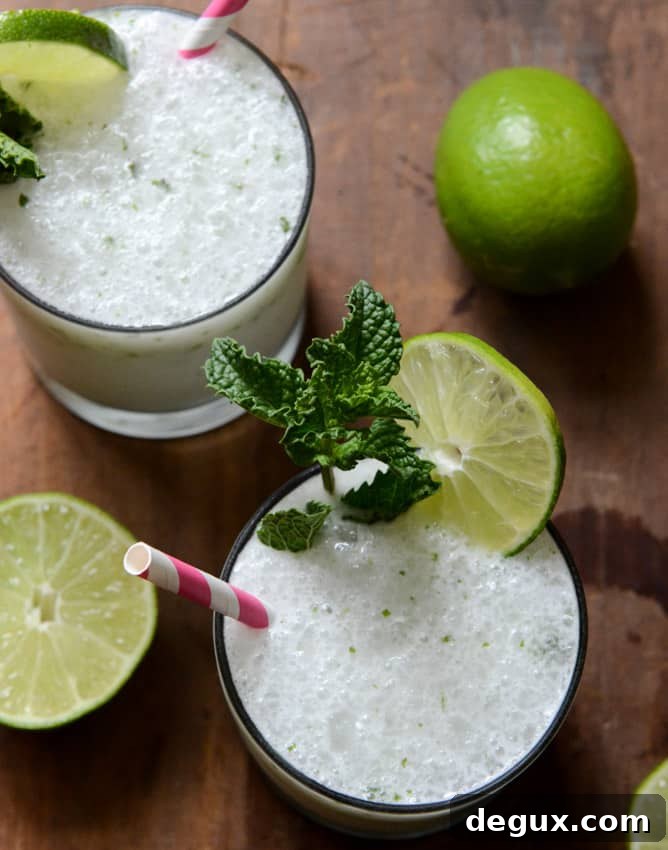 Frosty Coconut Mojitos I howsweeteats.com