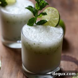 Frosty Coconut Mojitos