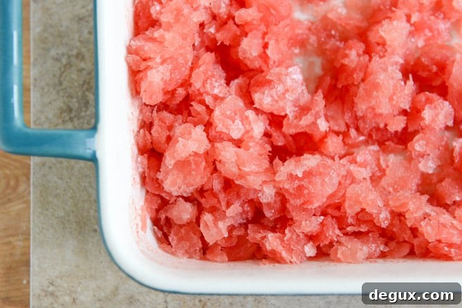Boozy Watermelon Granitas with Coconut Whipped Cream