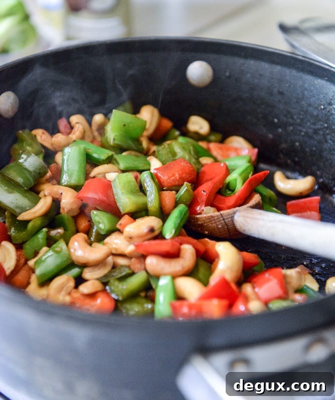 Cashew Chicken Chopped Salad with Chili Dusted Mango I howsweeteats.com