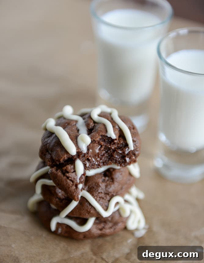 Double Chocolate Cheesecake Cookies I howsweeteats.com