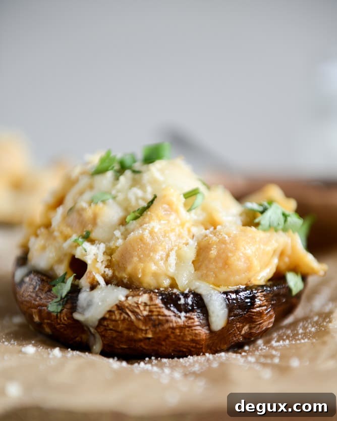  Mac + Cheese Stuffed Brown Sugar Balsamic Portobellos I howsweetetas.com