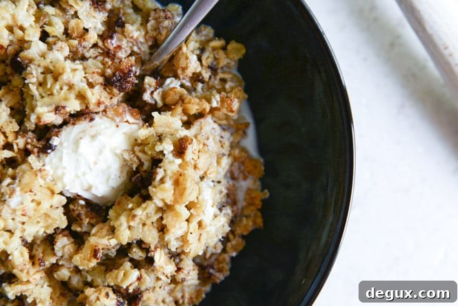 Dark Chocolate Chunk Cheesecake Baked Oatmeal