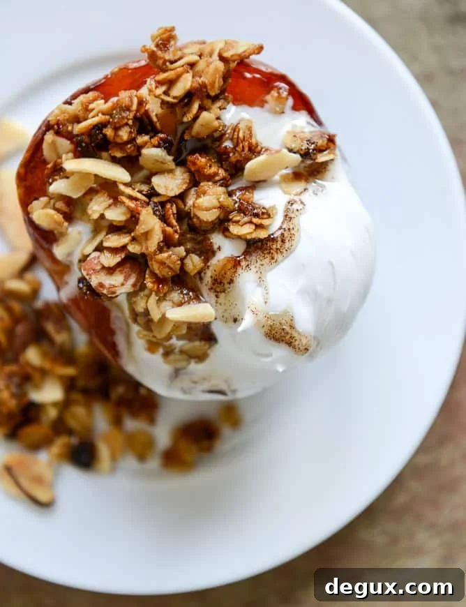 Caramelized Peaches + Cream with a Toasted Crumble I howsweeteats.com
