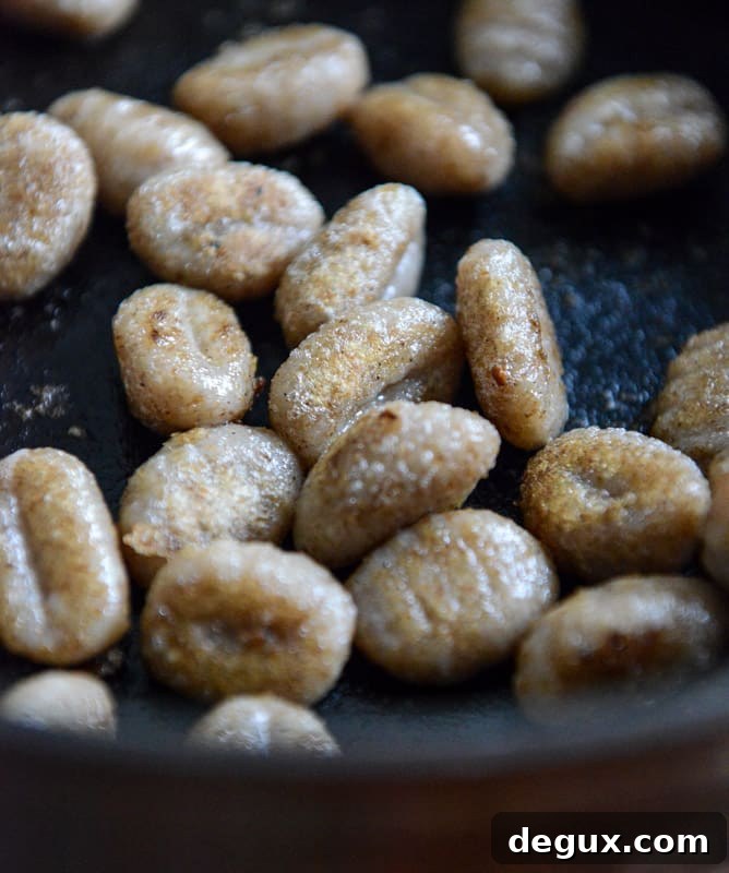 Pan Toasted Brown Butter Gnocchi with Sweet Corn + Grilled Scallions I howsweeteats.com