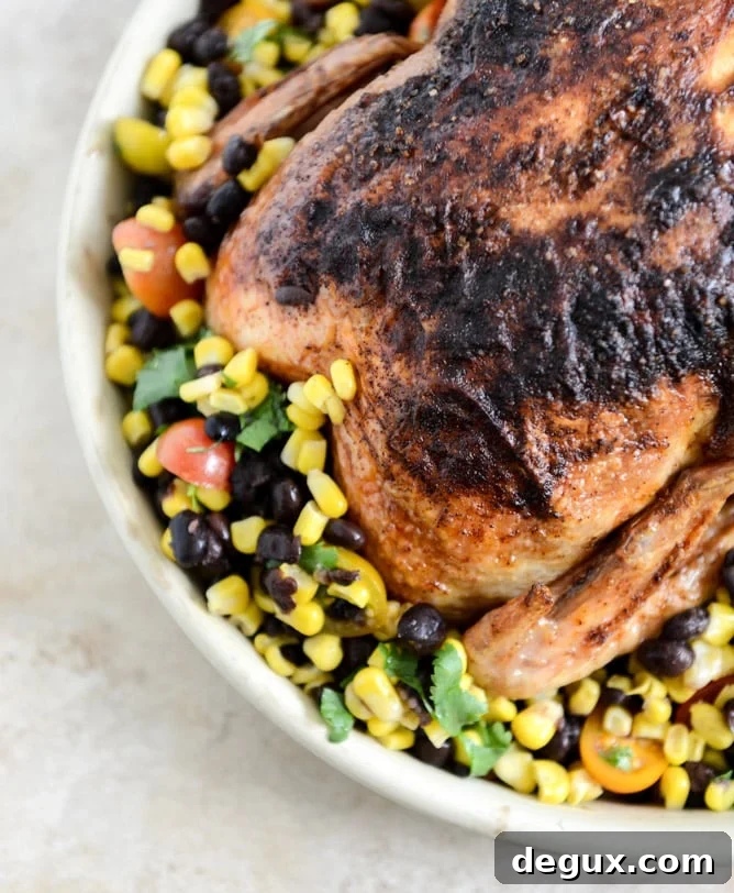 Chipotle Lime Butter Whole Roasted Chicken I howsweeteats.com