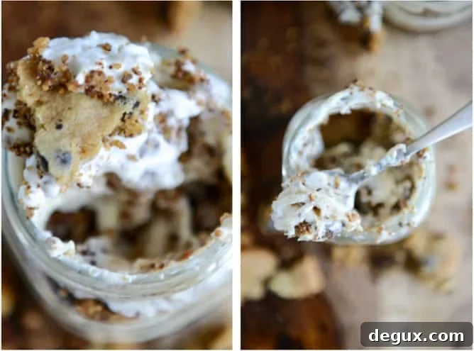 Easy Chocolate Chip Cookie Cheesecake Parfaits I howsweeteats.com Easy Chocolate Chip Cookie Cheesecake Parfaits I howsweeteats.com