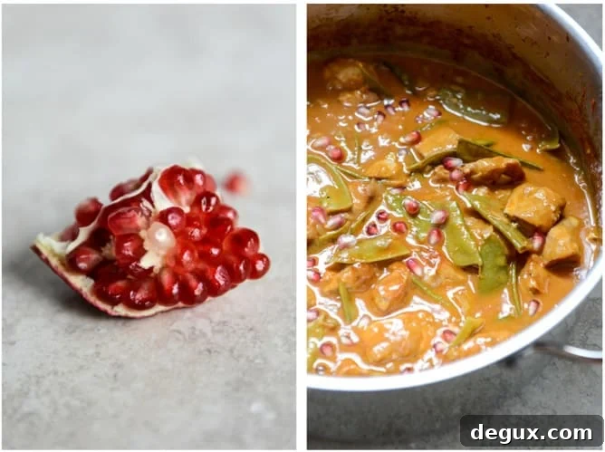 Thai Curry Pomegranate Chicken I howsweeteats.com Thai Curry Pomegranate Chicken I howsweeteats.com