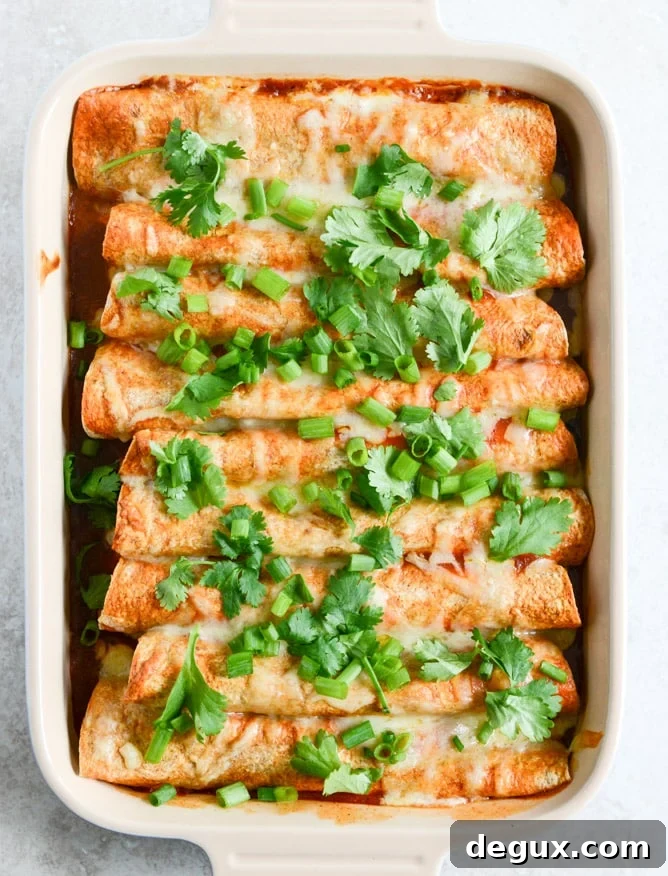 Lightened Up Beef Enchiladas with 10 Minute Enchilada Sauce