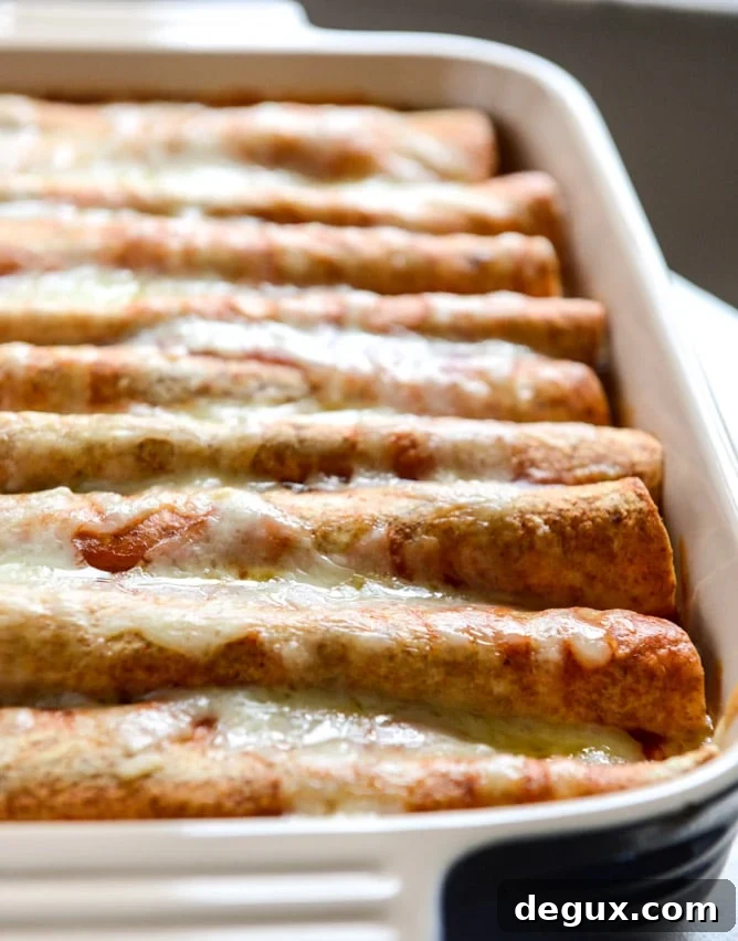 Lightened Up Beef Enchiladas with 10 Minute Enchilada Sauce