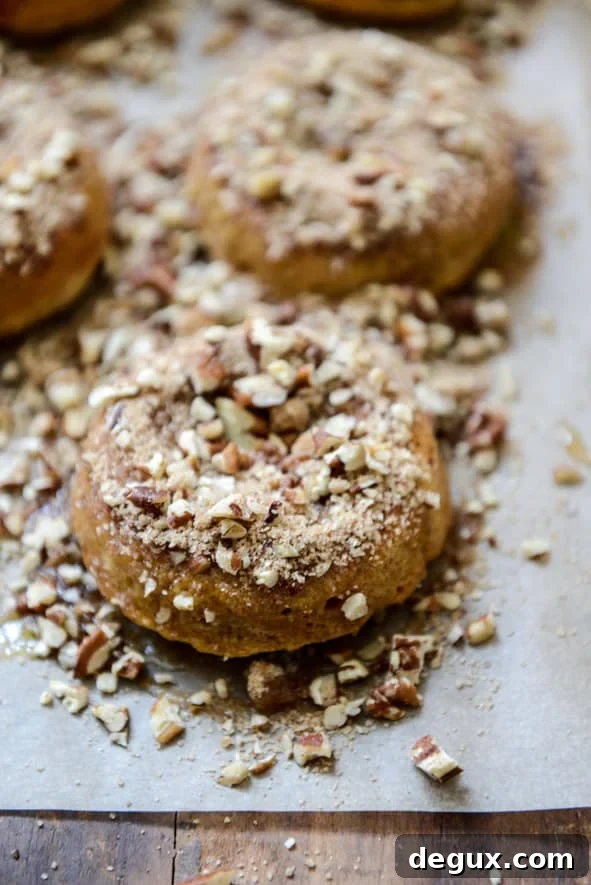 Sweet Potato Pecan Pie Doughnuts I howsweeteats.com