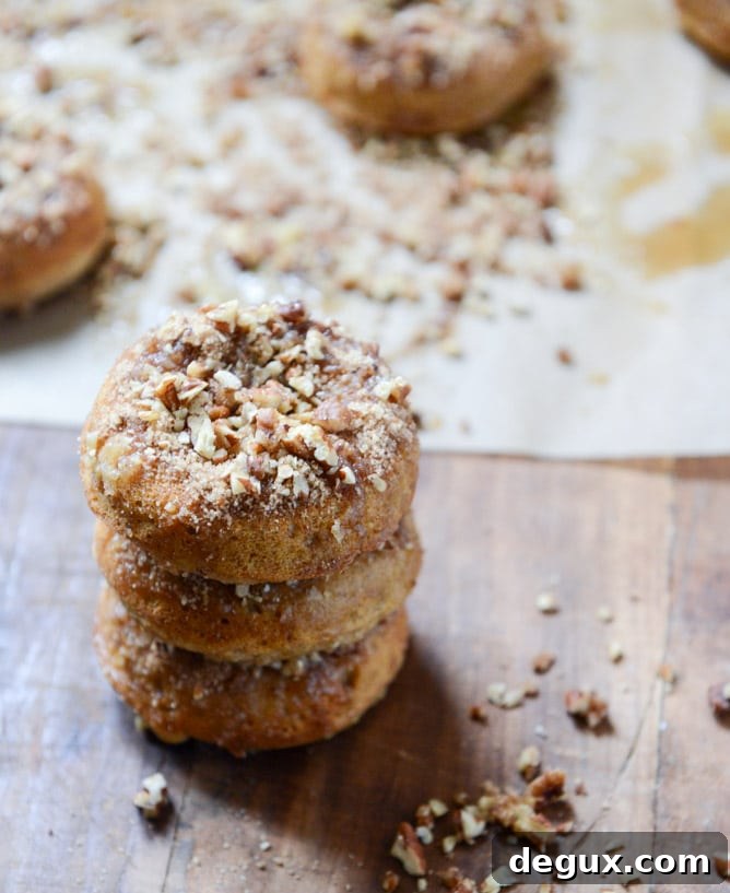 Sweet Potato Pecan Pie Doughnuts I howsweeteats.com