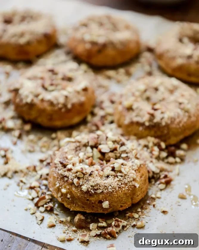 Sweet Potato Pecan Pie Doughnuts I howsweeteats.com