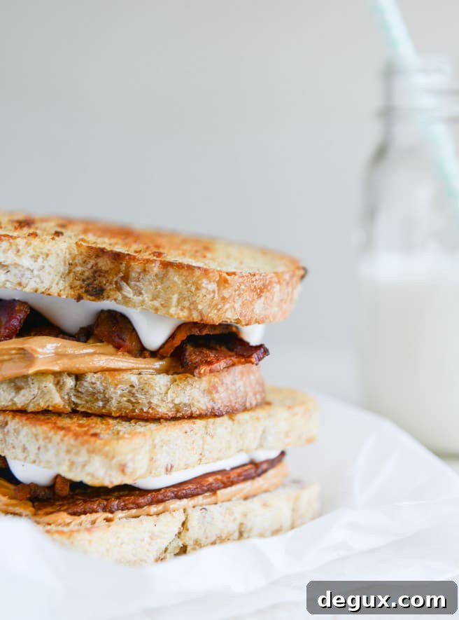 Toasted Bacon Fluffernutters I howsweeteats.com Toasted Bacon Fluffernutters I howsweeteats.com