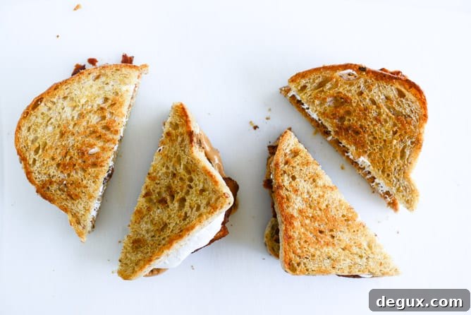 Toasted Bacon Fluffernutters I howsweeteats.com Toasted Bacon Fluffernutters I howsweeteats.com