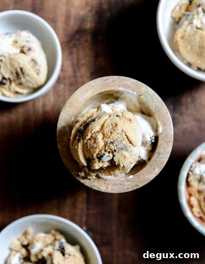 Chocolate Chip Cookies and Cream Pumpkin Marshmallow Ice Cream I howsweeteats.com Chocolate Chip Cookies and Cream Pumpkin Marshmallow Ice Cream I howsweeteats.com