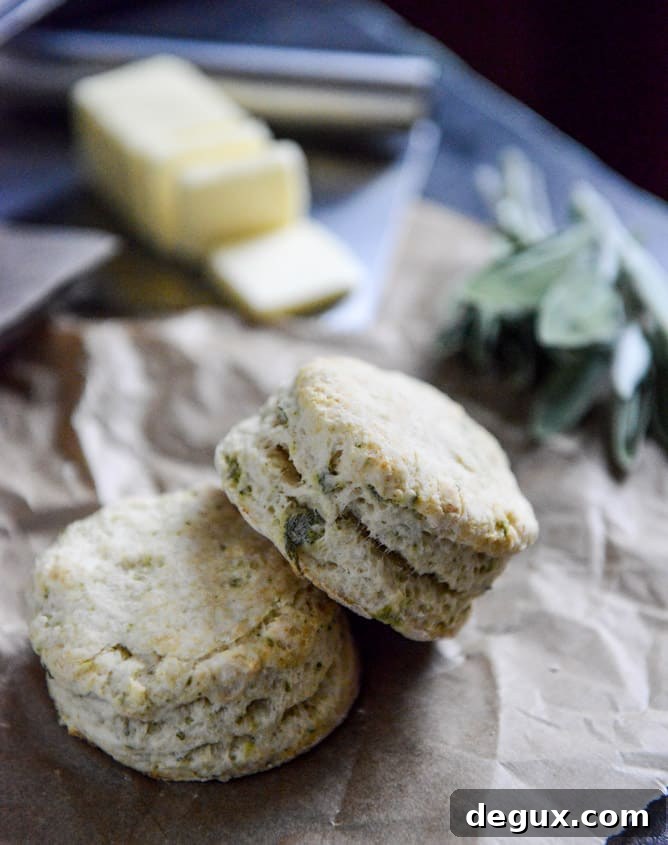 sage butter biscuits I howsweeteats.com