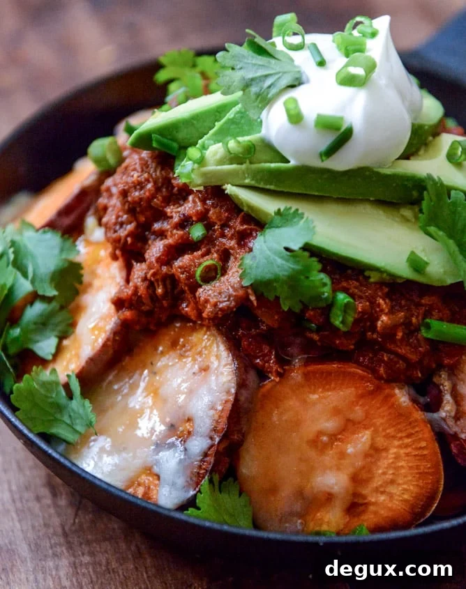 sweet potato chili cheese fries I howsweeteats.com