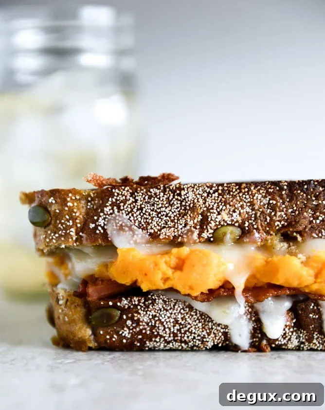 Leftover Sweet Potato Casserole, Brie and Bacon Grilled Cheese I howsweeteats.com Leftover Sweet Potato Casserole, Brie and Bacon Grilled Cheese I howsweeteats.com
