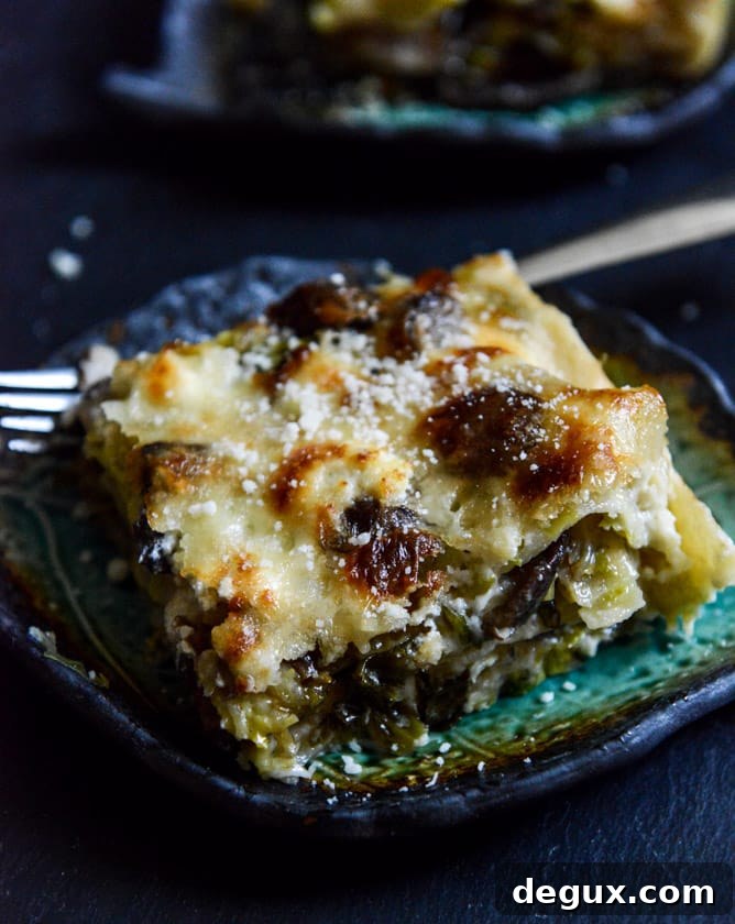 cheesy brussels sprouts lasagna I howsweeteats.com cheesy brussels sprouts lasagna I howsweeteats.com