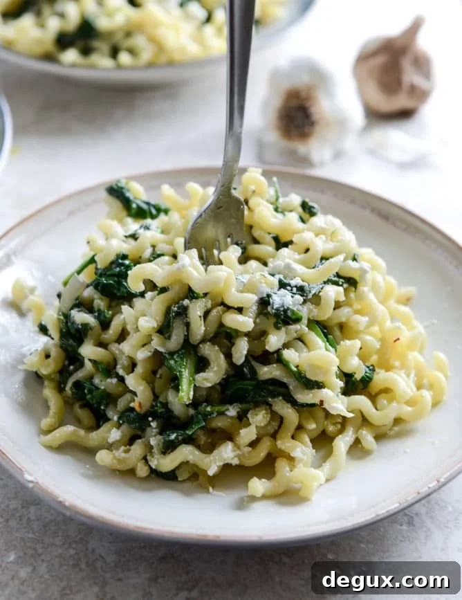 30 Minute Caramelized Shallot, Spinach and Goat Cheese Garlic Butter Pasta