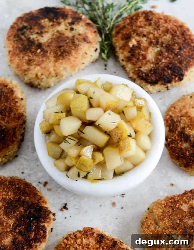 Crispy Goat Cheese Risotto Cakes with Vanilla Salted Winter Pears I howsweeteats.com Crispy Goat Cheese Risotto Cakes with Vanilla Salted Winter Pears I howsweeteats.com