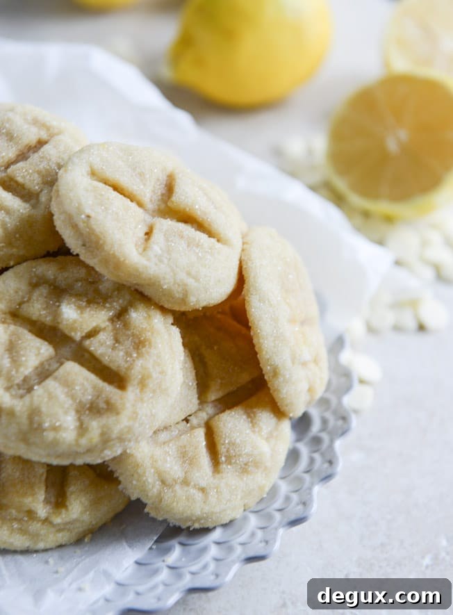 white chocolate lemon butter cookies I howsweeteats.com white chocolate lemon butter cookies I howsweeteats.com