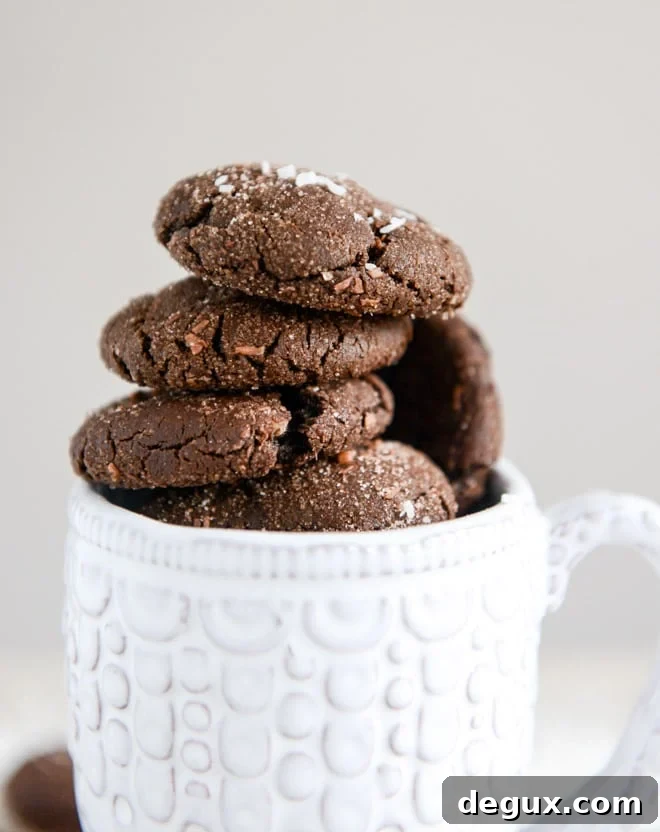 mocha coconut crinkles I howsweeteats.com