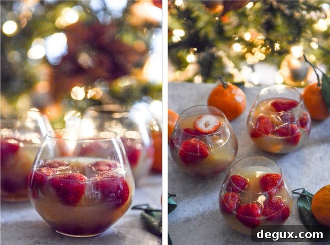 Strawberry Satsuma Champagne Sangria